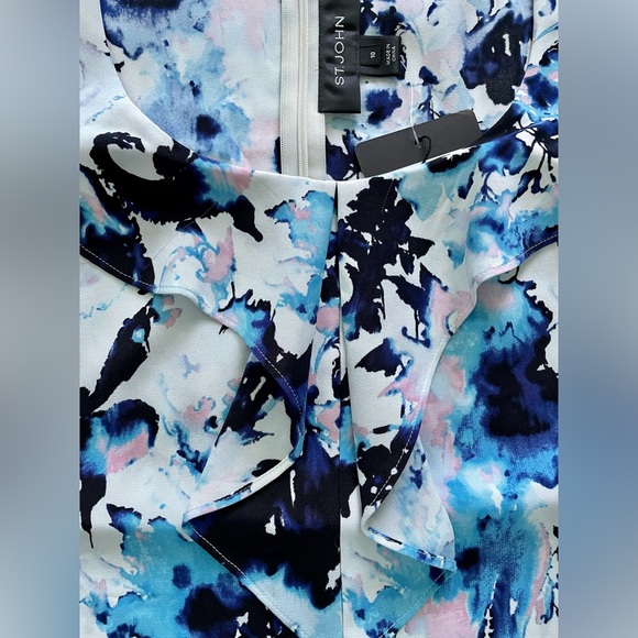 Elegant St. John Silk Sleeveless Top - Size 10 - Picture 5 of 8